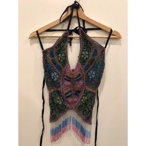 Beautiful Beaded Butterfly Top